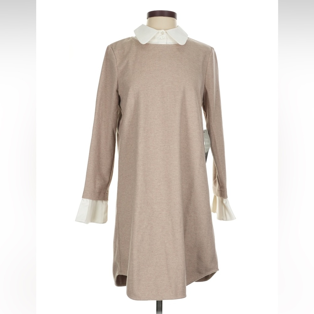 Tuckernuck Dakota Sweater Dress with White Peter Pan Collar SzS NWT - Picture 2 of 7